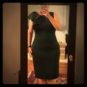 Hunter Green scuba dress